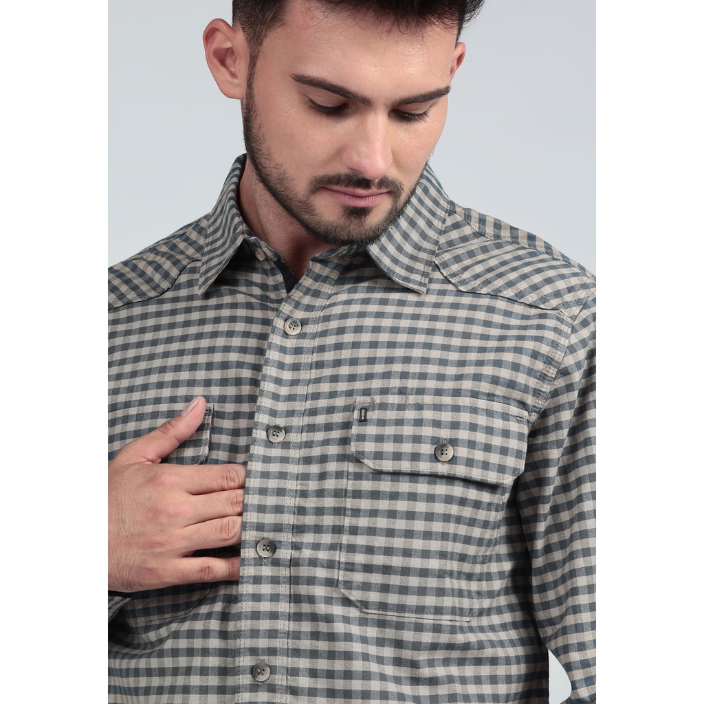 Kemeja MGEE Original Outdoor Lengan Panjang Distric 017 Navy