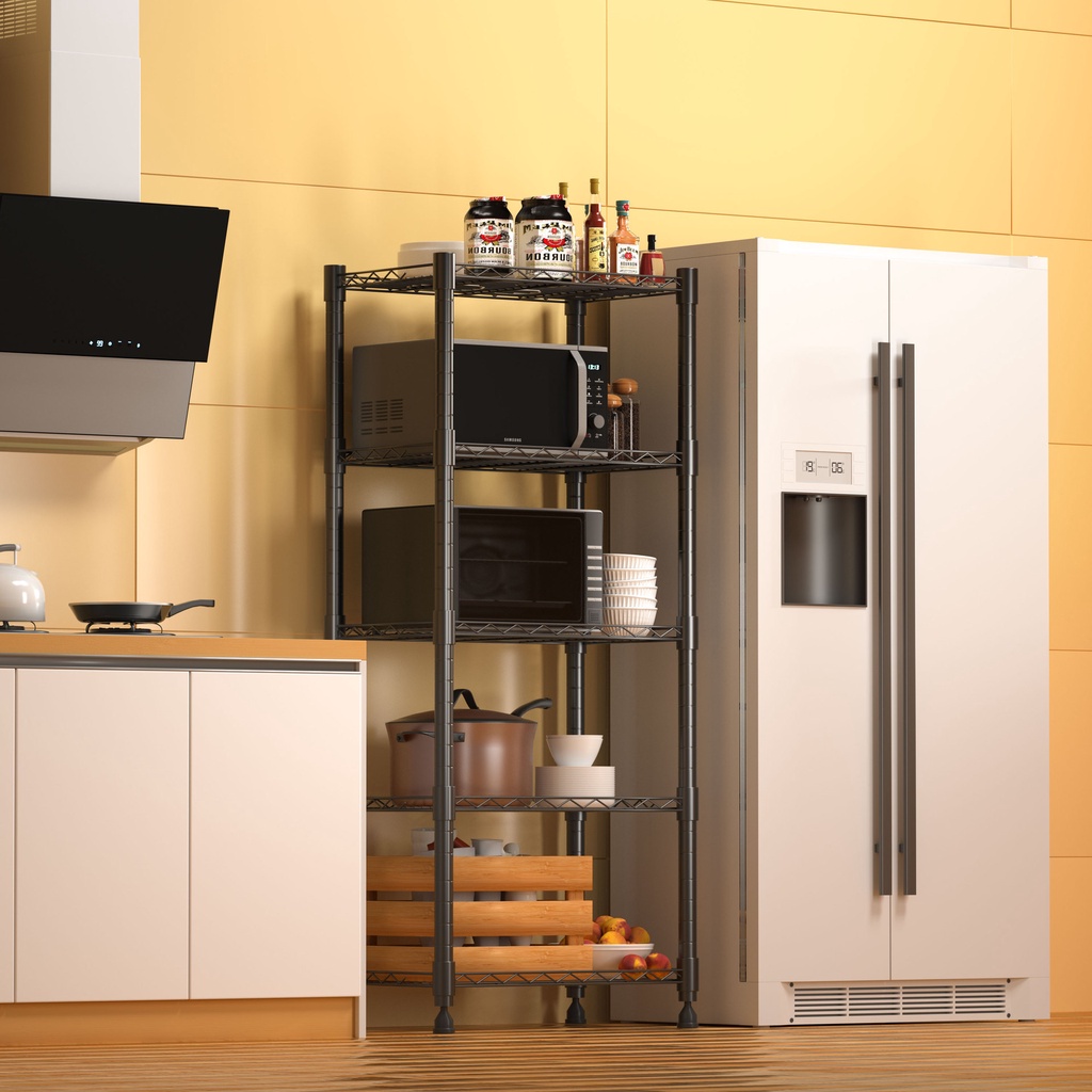 Vana Rak Dapur Susun Serbaguna Multifungsi Minimalis Kitchen Rack Organizer Besar Untuk Microwave Panci Wajan Piring