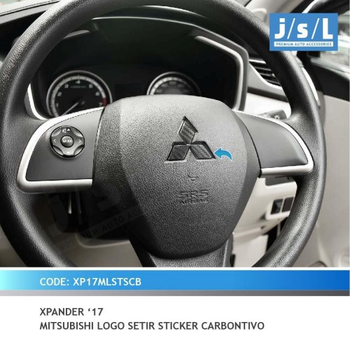 JSL Stiker Logo Setir Xpander Carbon Tahan Air Oracal / Logo Setir Sticker Carbon