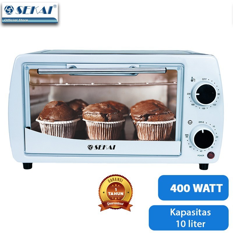 SEKAI Oven Listrik Low Watt Pemanggang Makanan Serbaguna 10L - OV 100