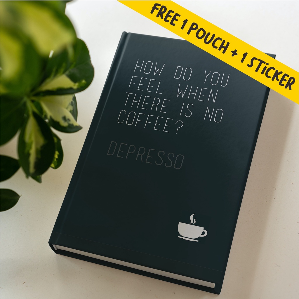 

Buku Catatan Lucu Journal Diary Notebook Agenda, Dotted, dan Polos Depresso Leon Paperworks