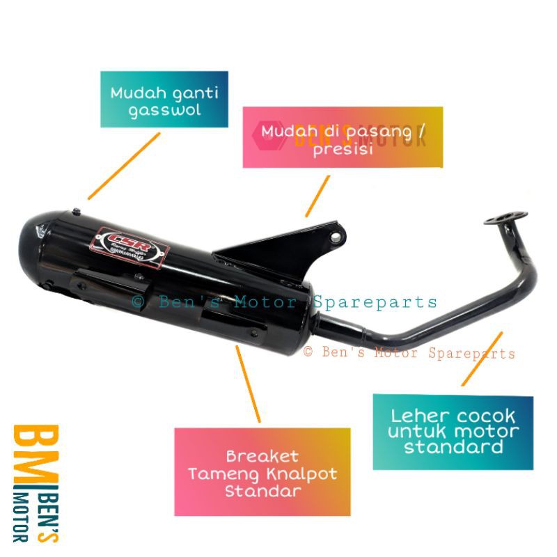 Knalpot Racing Model Standar Honda Scoopy Karbu / Knalpot Racing Bobokan Scoopy OLD