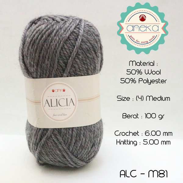 Benang Rajut Wool Alicia Yarn - M 81