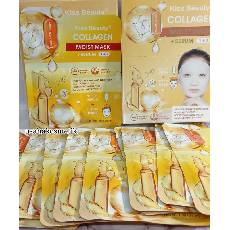 PROMO 1BOX 10PCS  MASKER WAJAH MOIST MASK + SERUM