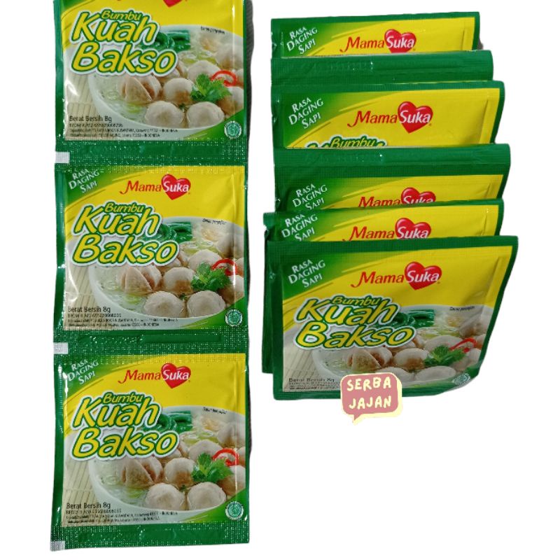 

BUMBU KUAH BAKSO MAMASUKA RENCENG 8gr x 12bks