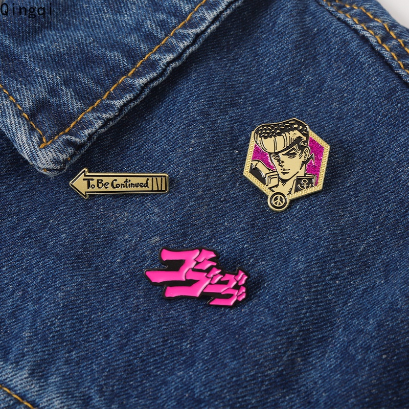 Bros Pin Enamel Desain Petualangan Bizarre Bahan Alloy Untuk Aksesoris Kerah Pakaian