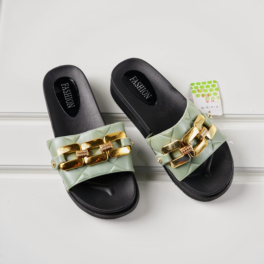 SANDAL FLAT TERLARIS SEPATU CANTIK S2011 (NO BOX) SEPATU FASHION SEPATU MURAH SEPATU IMPORT JAKARTA SEPATU BAGUS