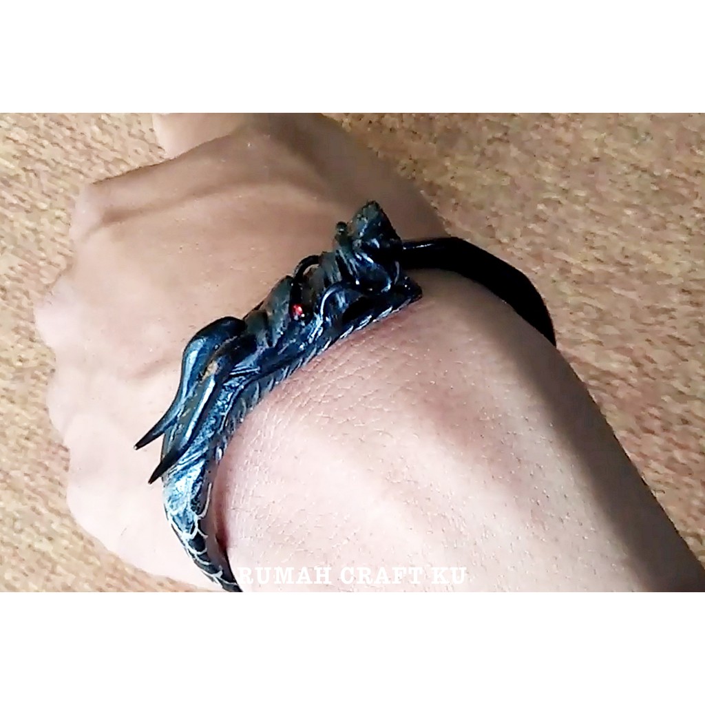 ASLI Gelang AKAR BAHAR LENTUR MTF Naga Sisik Size 6 Cm Standar Kantoran Berkhasiat