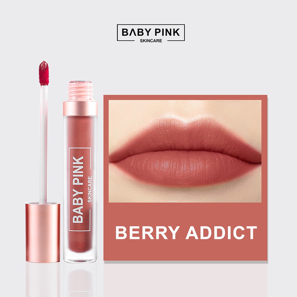 Baby Lip Berry Addict &amp; Nude Love &amp; Rose Chic Lipstik Baby Pink Skincare Aman Halal Original BPOM