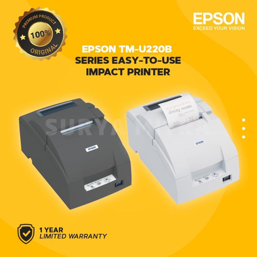 Printer Epson TM-U220B | TM U220 B Auto Dot Matrix/Cashier 9Pins