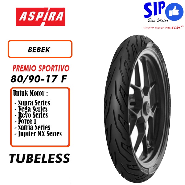 Ban motor bebek Aspira Premio Sportivo 80 90 17 F Tubeless