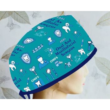 Topi Medis / Scrub Hat / Surgical Cap Printing Motif OMFS