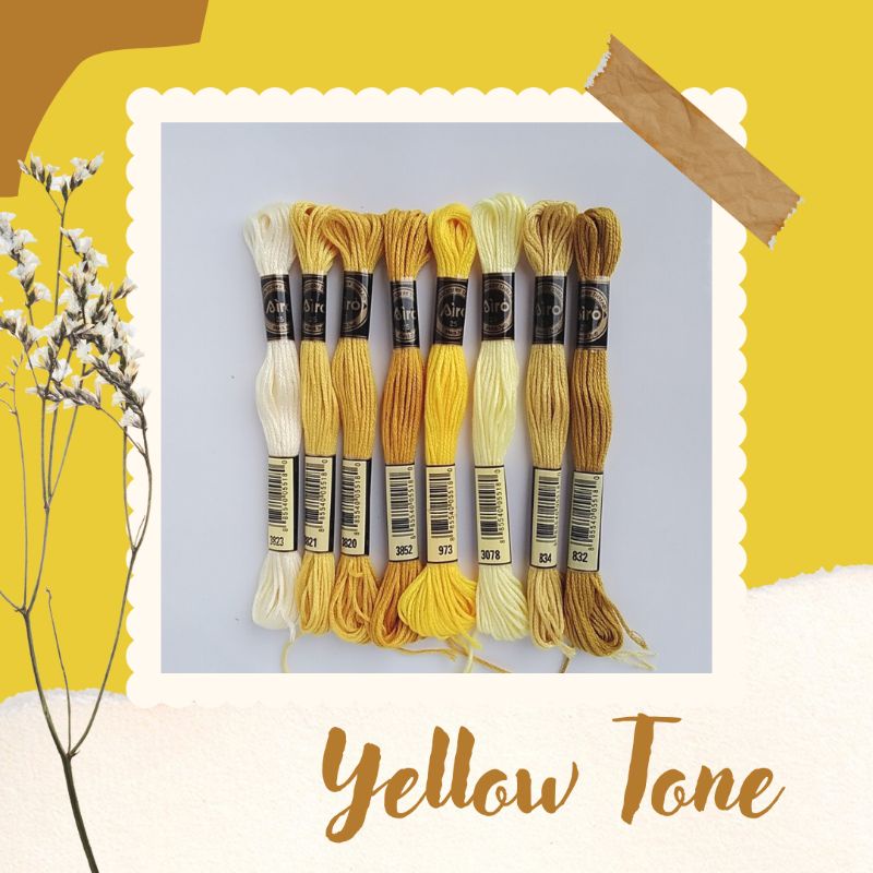 Benang Sulam AIRO - Embroidery Thread - KUNING 2