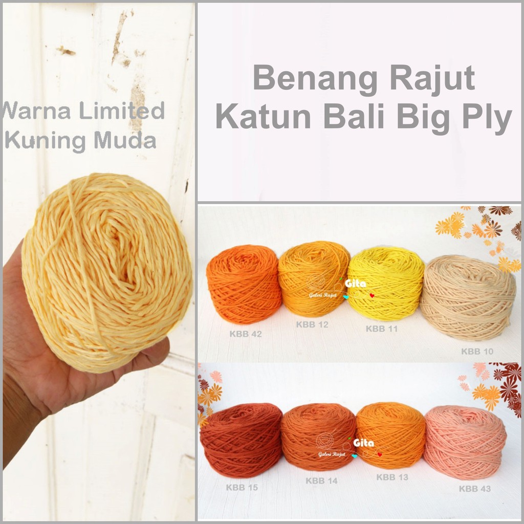 Benang Rajut Katun Bali Bigply