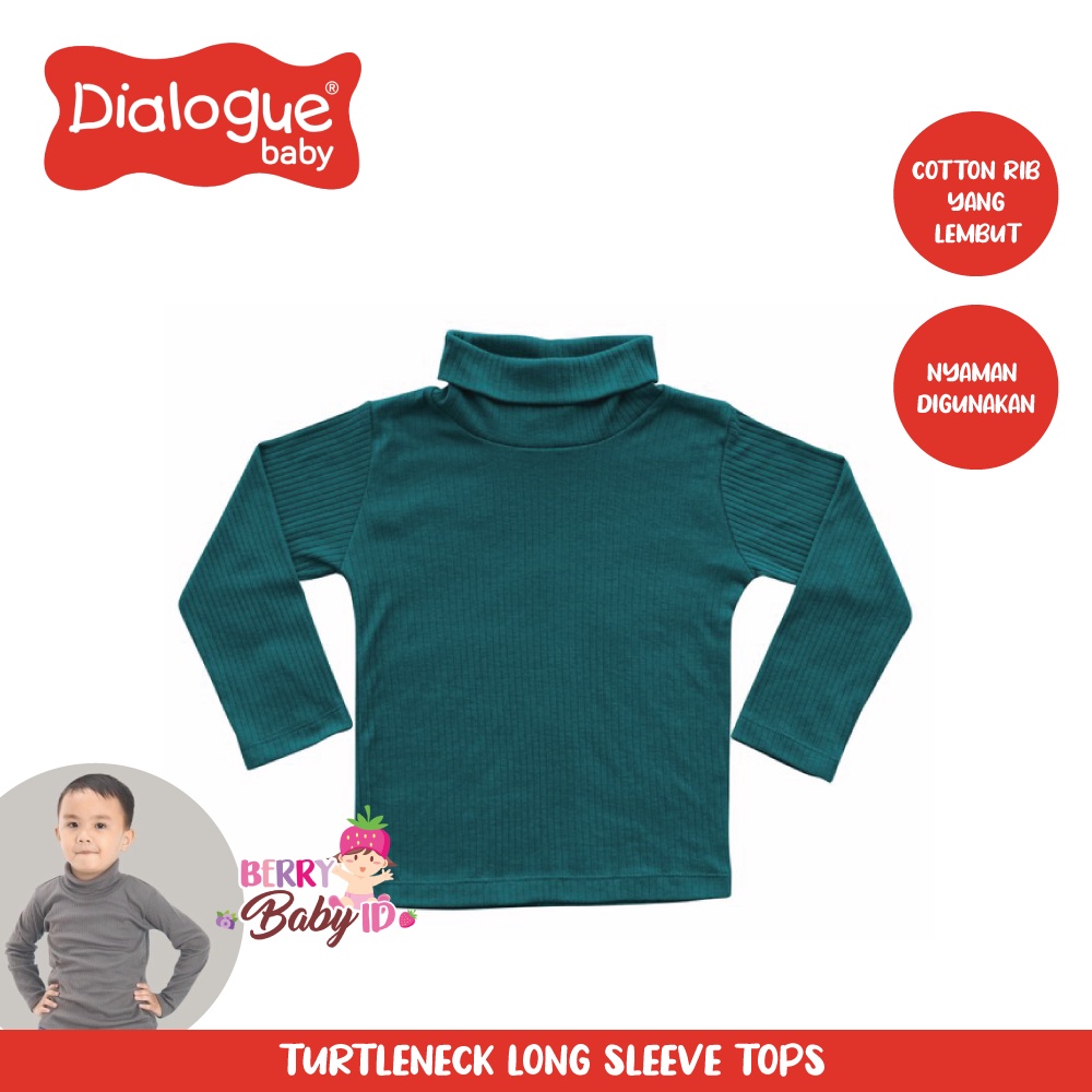 Dialogue Sweater Turtle Neck Long Sleeve Tops Baju Atasan Bayi Anak Berry Mart