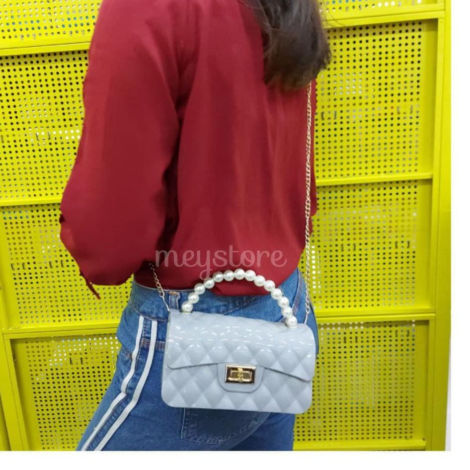 ™ TAS JELLY MUTIARA BESAR MUAT HP - TAS SELEMPANG WANITA ♘