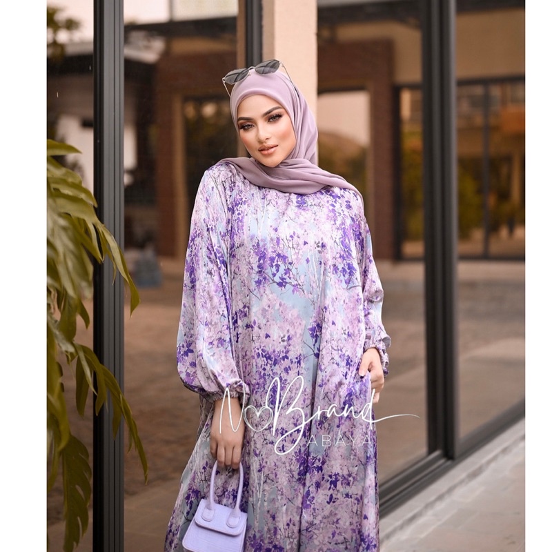 FALISHA VIOLET KAFTAN SUTRA SILK ABAYA JUBAH GAMIS JUMBO