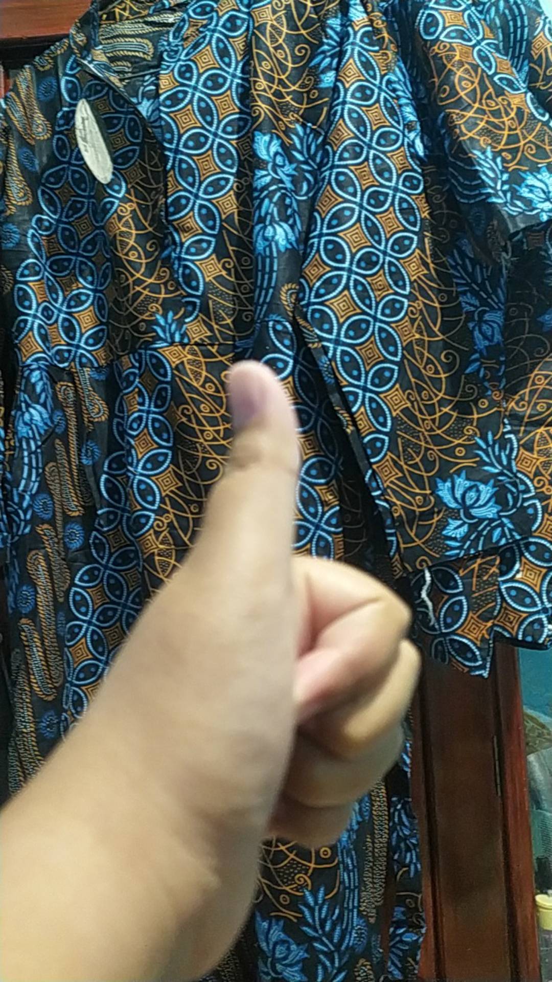 Batik Couple Keluarga Sania Ruffle Ori Ndoro Jowi Dnt Motif Seno Biru