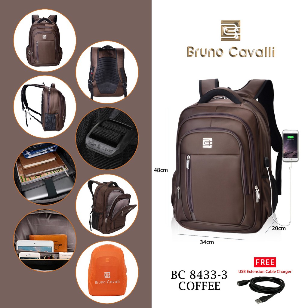 Ransel BRUNO CAVALLI BC8433-3 ransel dokumen ransel pakaian ransel laptop ransel kerja