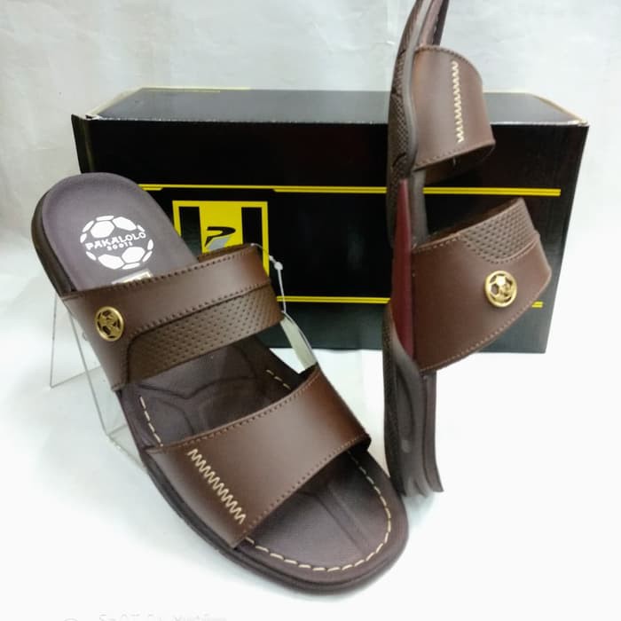 Sandal kulit pakalolo boots N0933coklat sendal casual pria  termurah by pakalolo ori