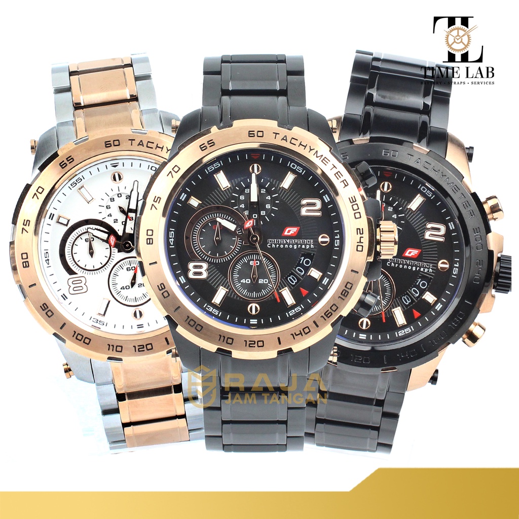 JAM TANGAN CHRONOFORCE CF5215 / CF 5215 CB PRIA ORIGINAL STAINLESS STELL