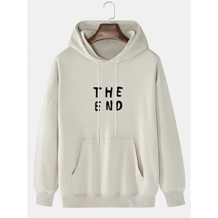 THE END HOODIE SWEATER JUMPER PULLOVER VINTAGE STYLE SWEATER HOODIE WANITA FLEECE
