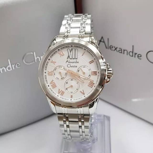 JAM TANGAN CEWEK / WANITA ALEXANDRE CHRISTIE AC 2494 SILVER