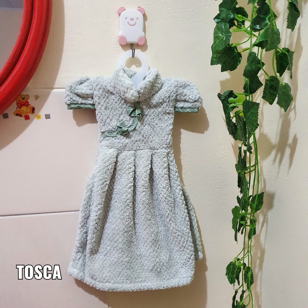 Kain Lap Gantung Model Gaun Lap Baju Sanghai Lucu Hand Towel Impot Serba Guna Handuk Dapur Lap Tangan Lap Piring Serbet Gantung Model Baju Bulu Tebal Menyerap