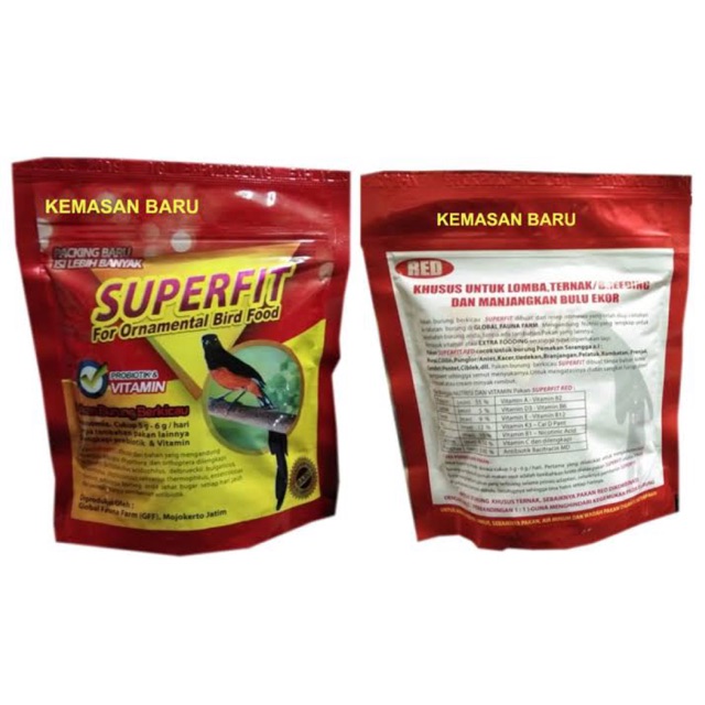 SUPERVIT SUPERFIT RED / GOLD PAKAN MURAI KACER BERKUALITAS