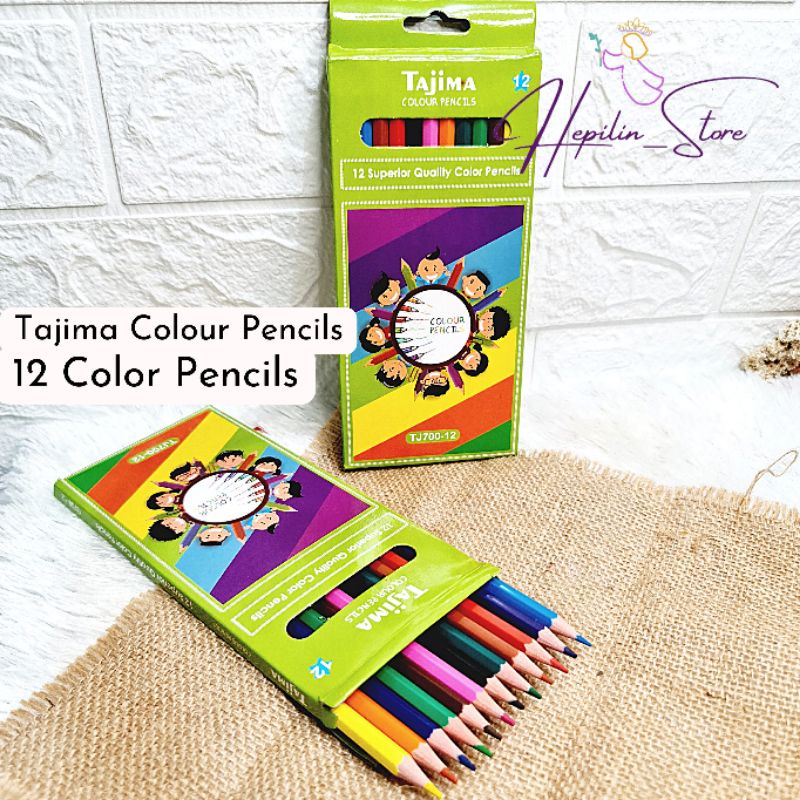 

TAJIMA Pensil Warna Panjang 12 Warna / Pensil Warna Pendek 12 Warna Tajima / Pensil Warna Murah Berkualitas / Color Pencils