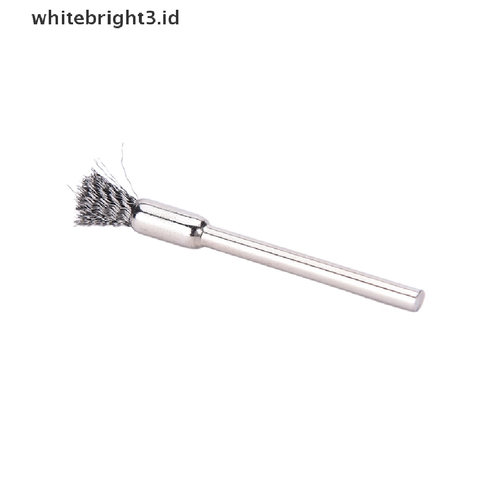 {whitebright3.id} New 10pc Mini Wire Brush Brushes Cup Wheel for Grinder or Drill 3x5mm ,