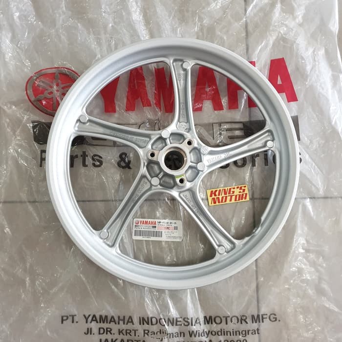 VELG RACING DEPAN FINO FI, MIO J, SOUL GT, MIO M3 SILVER ASLI YAMAHA