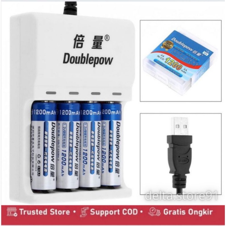 charger baterai 4 slot + free 4 baterai | batu baterai | baterai alkaline | baterai remote TV | bate