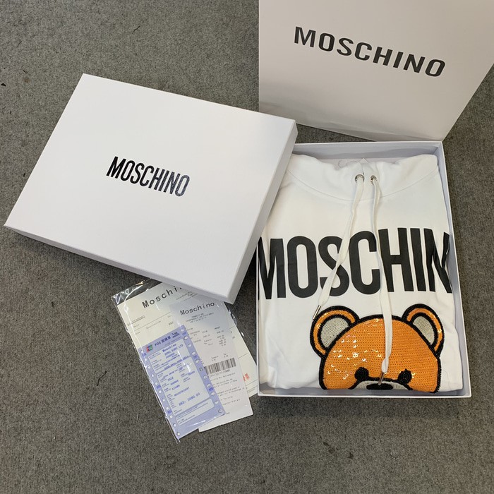 

Unik Moschino Cute Teddy Bear Hoodie White + Box Paperbag & Fakebill Berkualitas