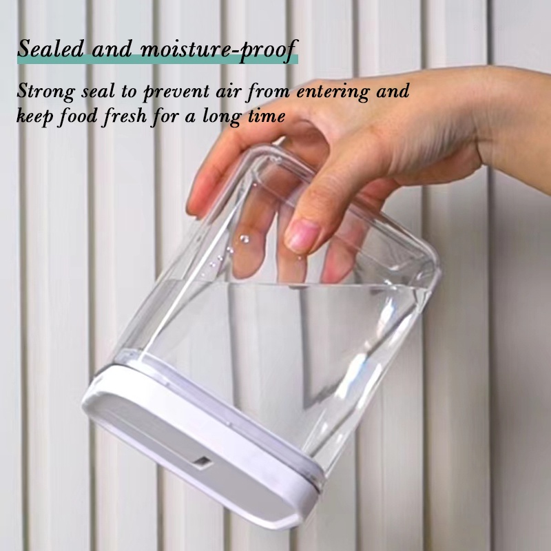 PROMO TERLARIS Toples kedap udara putih Food Container Toples Bening Plastik Toples Makanan Kotak