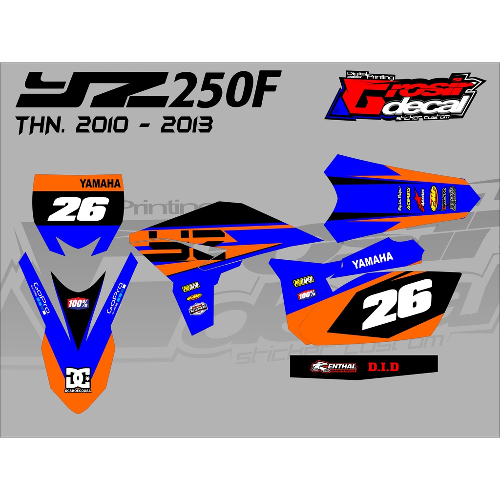 Decal Stiker YZ 250f Lama 2010 - 2013 Full body Dekal Stiker YZ 250 2010-2013