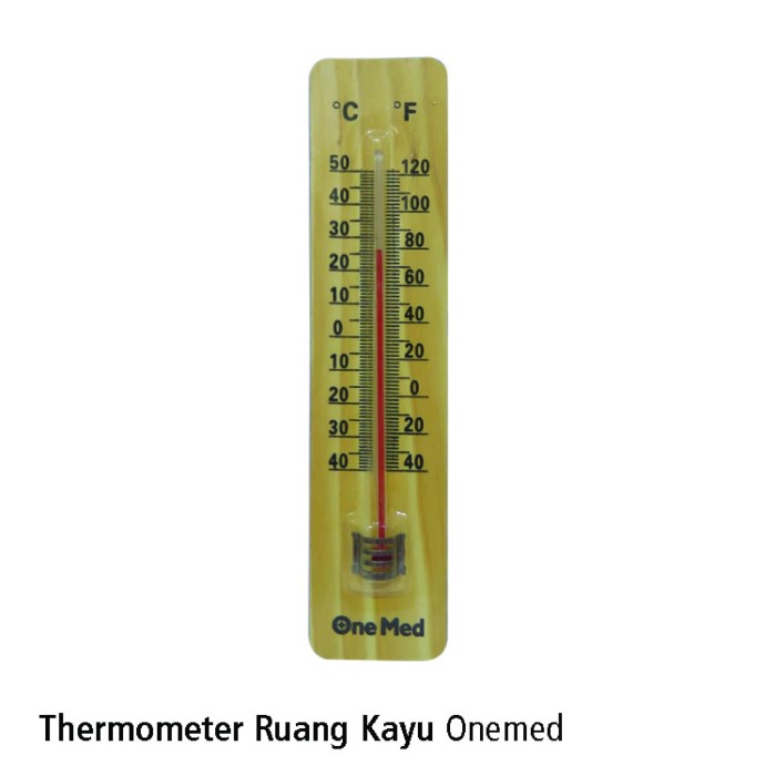 Thermometer Ruang Kayu Onemed - Alat Pengukur Suhu Ruangan OJ2