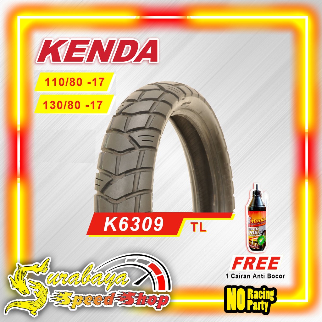 Ban Motor Kenda K6309 Tubeless Ring 17 Uk 110 80 Uk 130 80