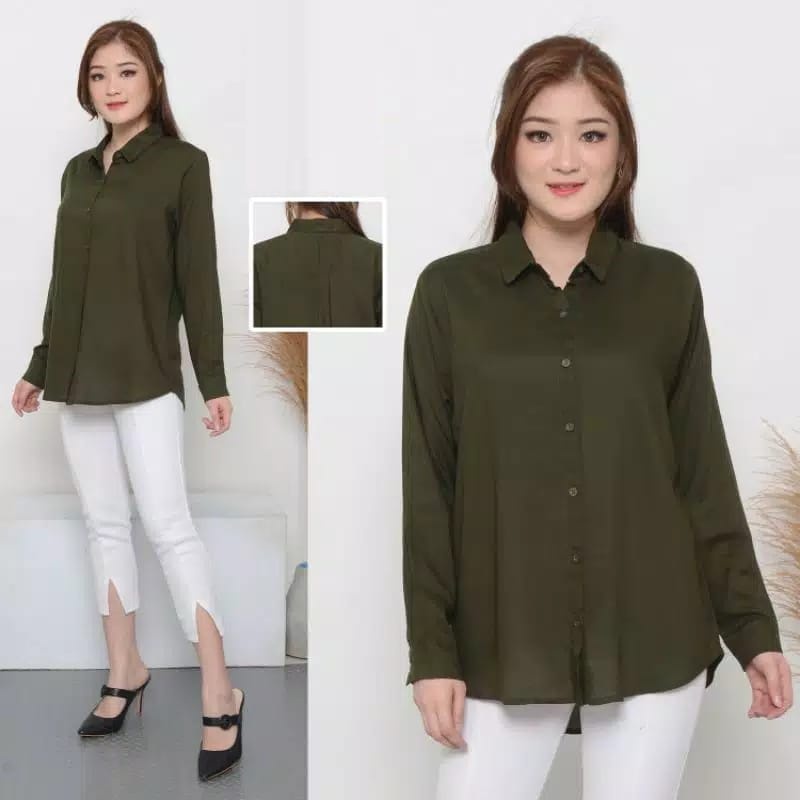 BO - KEMEJA POLOS MONALISA / KEMEJA MONALISA / KEMEJA TERLARIS / ATASAN / POLOSAN / KEMEJA