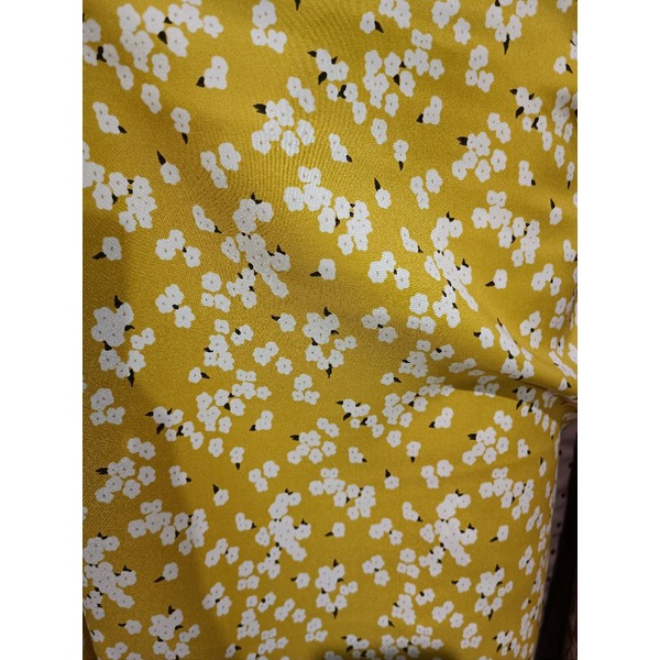 Kain Shakila Motif Bunga Salju dan Kenanga harga setengah meter