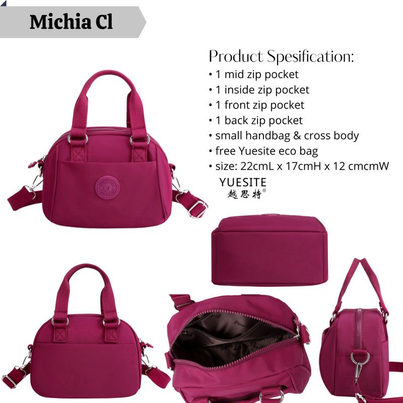 Tas wanita handbag tenteng selempang yuesite michia original cyutebags