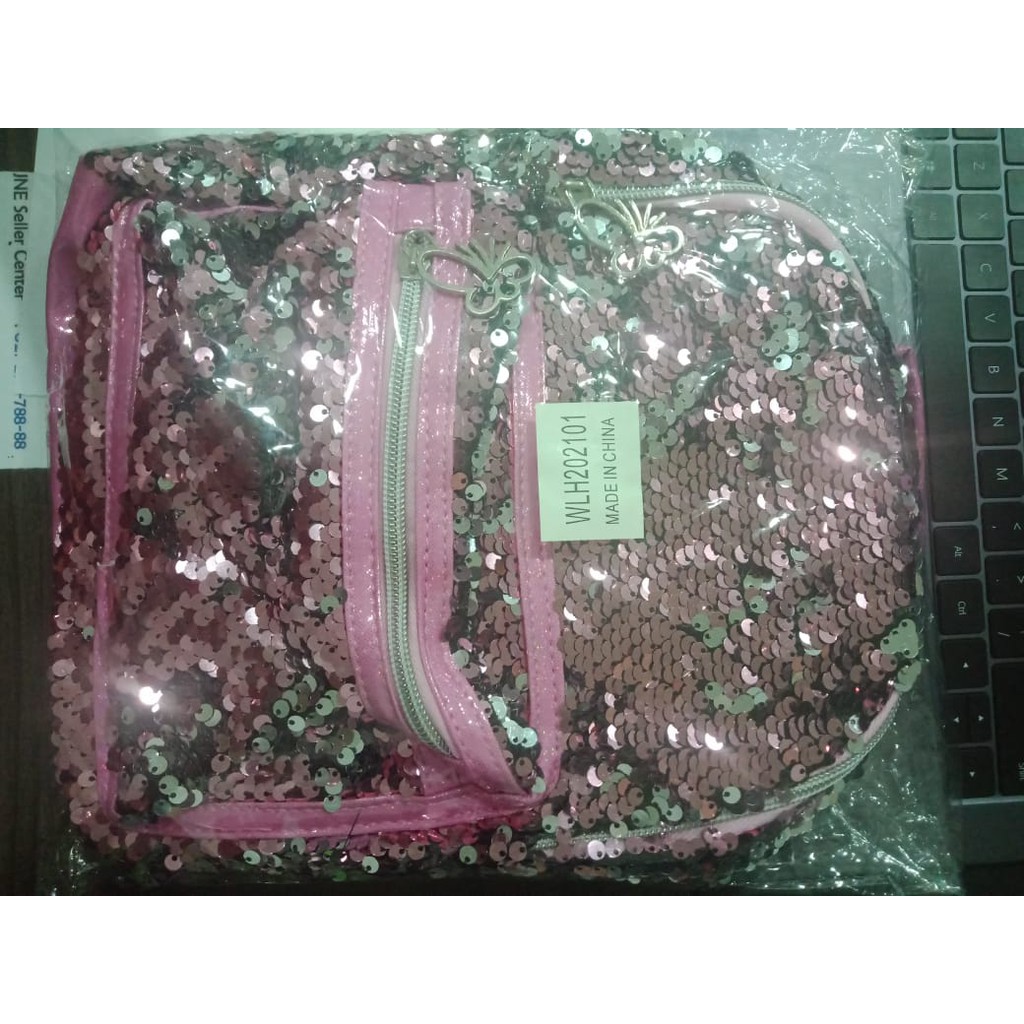 Tas Ransel Sequin Anak Perempuan kode WLH202101 / Tas Anak Perempuan