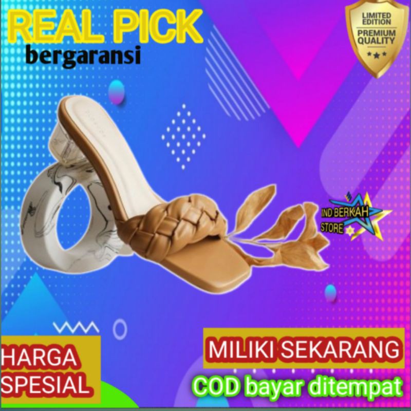 sandal terbaru 2021 Best Quality sendal hak kaca wanita RN-501B