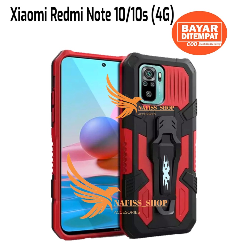 Case Robot Xiaomi Redmi Note 10 / 10s 4G New Hard Case Belt Clip Robot Transformer Soft Hybrid Leath