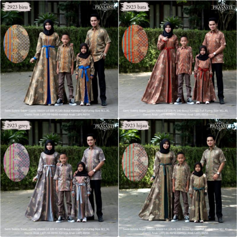 Cuci Gudang Couple Gamis Batik Family Semi Sutera Gamis Keluarga 0MB3ZXsgo7lRM