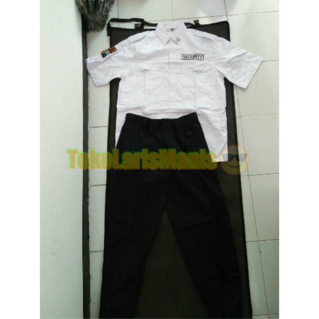 Baju PDH Security Seragam Satpam Hitam Putih