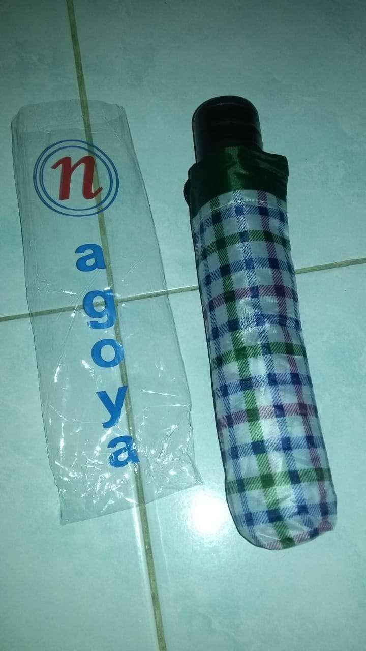 Payung Motif Kotak Lipat Tiga / Payung Lipat 3 Mewah