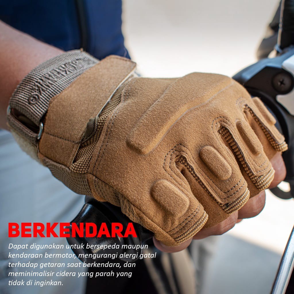 SARUNG TANGAN PRIA GLOVES HALF FINGER PERLENGKAP KENDARAAN AKSESSORIS KENDARAAN FAHSION PRIA WANITA