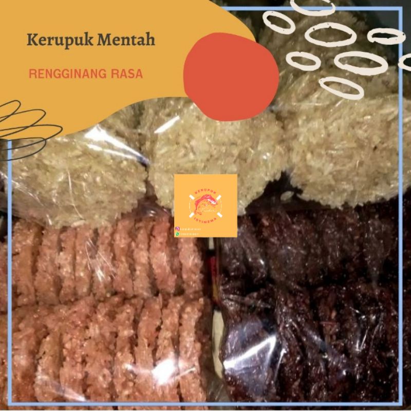 

[ 500gr ] KERUPUK RENGGINANG BAWANG, TERASI, KETAN HITAM / KRUPUK MENTAH/ KRECEK RENGGINANG RASA