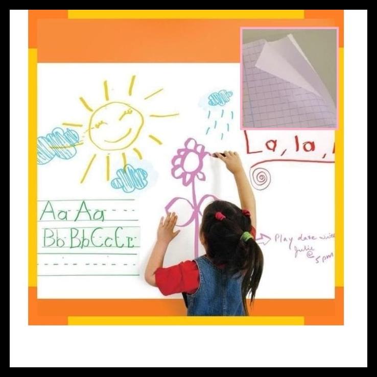 

Whiteboard Wallpaper Sticker/ Papan Tulis Putih Stiker Tempel